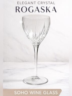 Miller Rogaska Clear Cut Crystal Soho Wine Glass